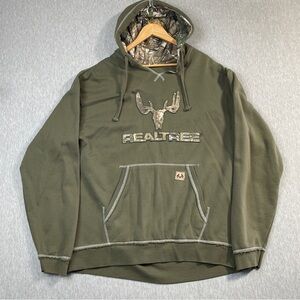 RealTree Camo Hoodie Men’s XXL Green Camouflage Embroidered